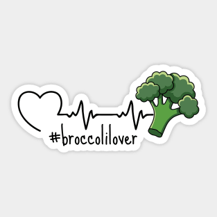 Broccoli In A HeartBeat Sticker